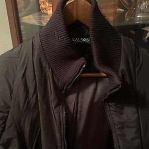 Lauren Ralph Lauren Dark Brown Bomber Jacket